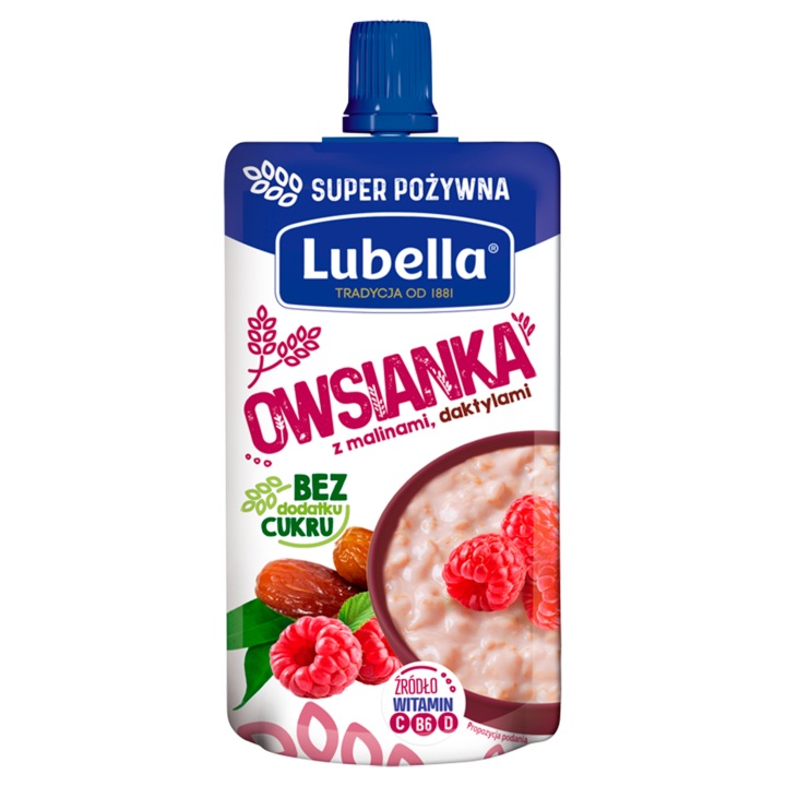 Lubella Вівсянка з малиною фініками 100 г