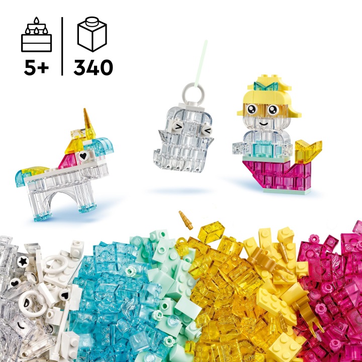 LEGO Classic Чарівний набір з прозорими кубиками 11040 — фото 5