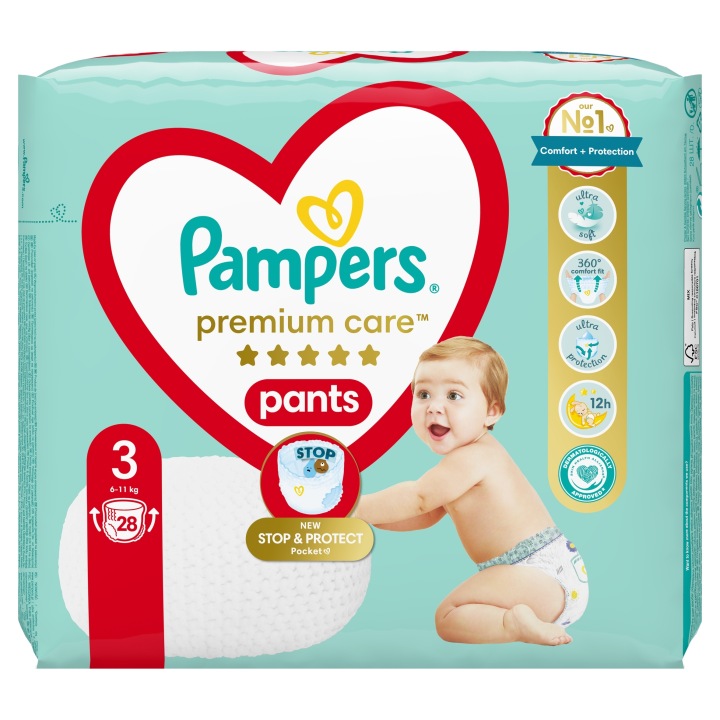 Трусики-підгузки Pampers Premium Care Розмір 3 28 шт. — фото 5