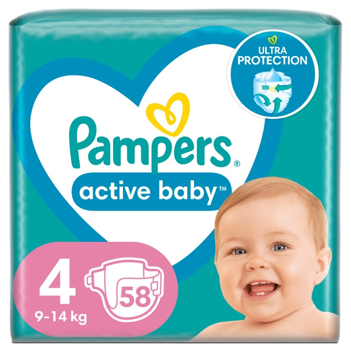 Підгузки Pampers Active Baby Розмір 4 58 шт. — фото 2