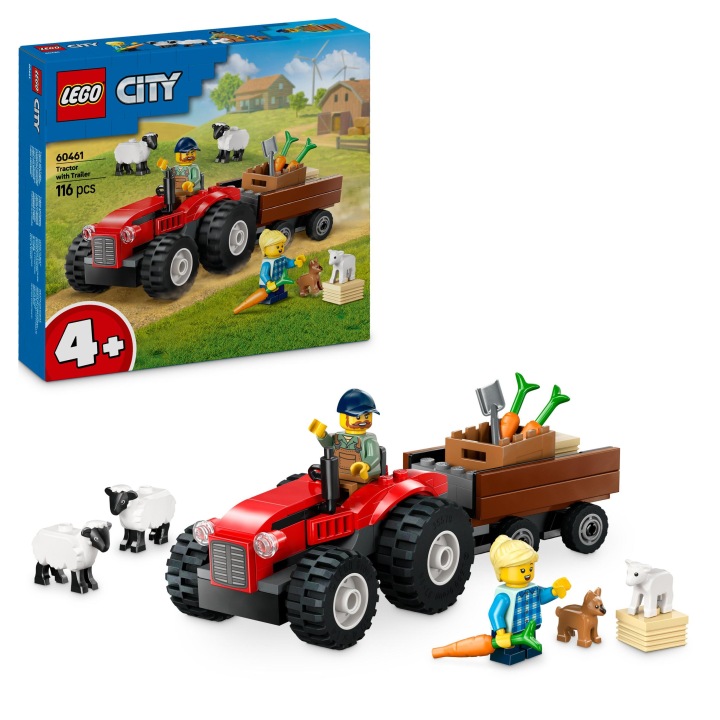 LEGO CITY 60461 червоний трактор з причепом і вівцею + каталог у версії PDF