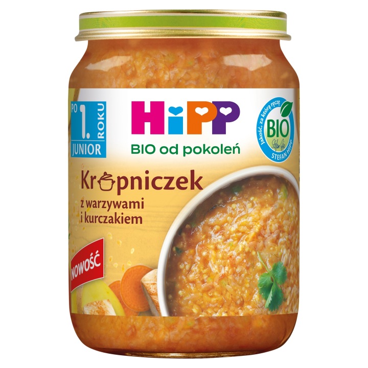 HiPP Крупник з овочами і курчам для дітей по 1 рік життя, 250 г