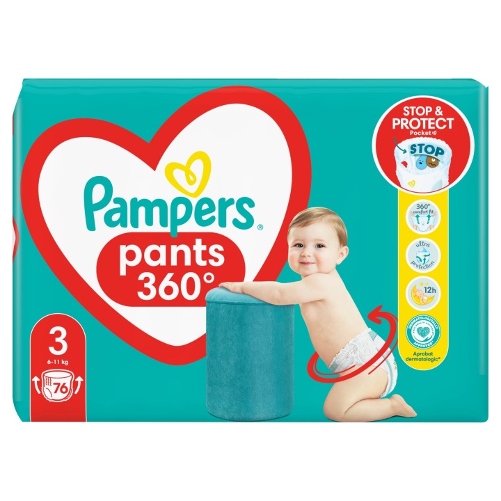 Трусики-підгузки PAMPERS PANTS розмір 3 SZT.76 — фото 10