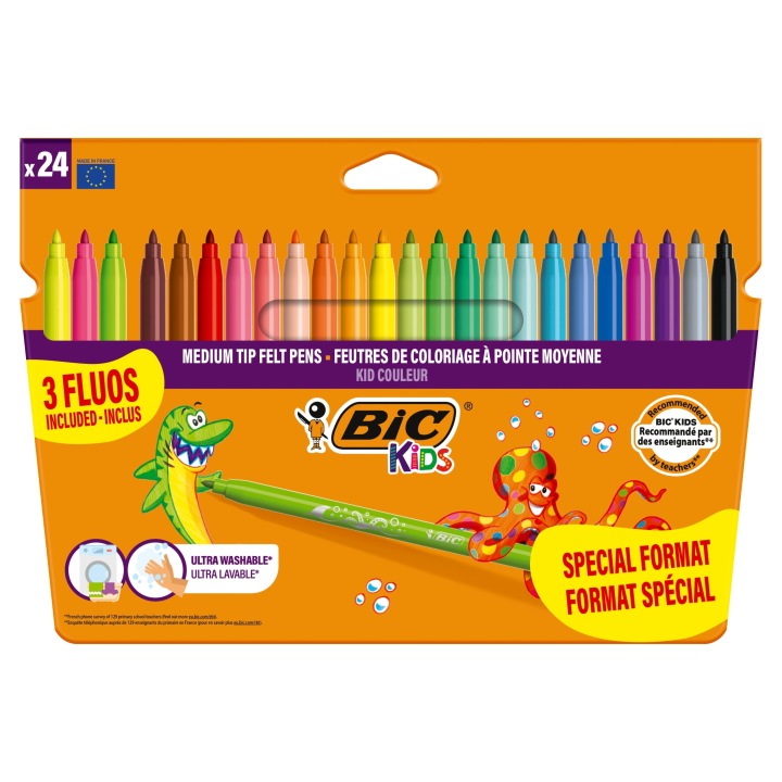 Фломастери BIC KID COULEUR FLUO [24] — фото 4