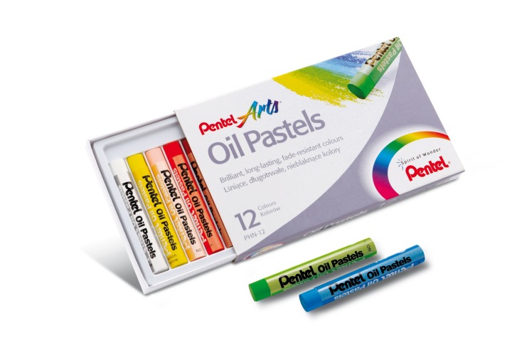 Пастельні гідравлічні олійні 12 кольорів PHN12 PENTEL — фото 4