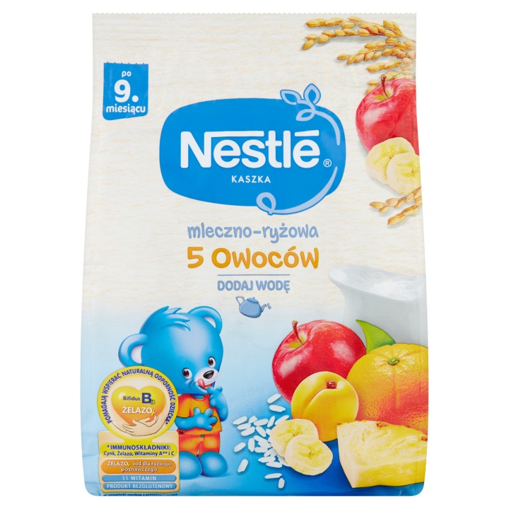 NESTLE кашка молочно рисова 5 фруктів 230 г — фото 3