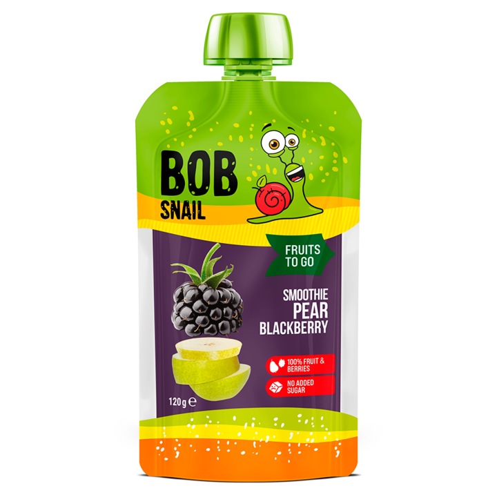 Смузі груша-ожина без додавання цукру 120 г BOB SNAIL — фото 2