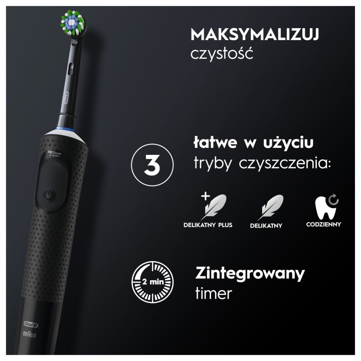 Щіточка електрична для зубів ORAL-B PRO D103 CLEAN чорний + чохол — фото 9