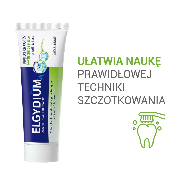 Elgydium Розвивальна зубна паста фарбувальна пластину зубний наліт, 50 мл — фото 7