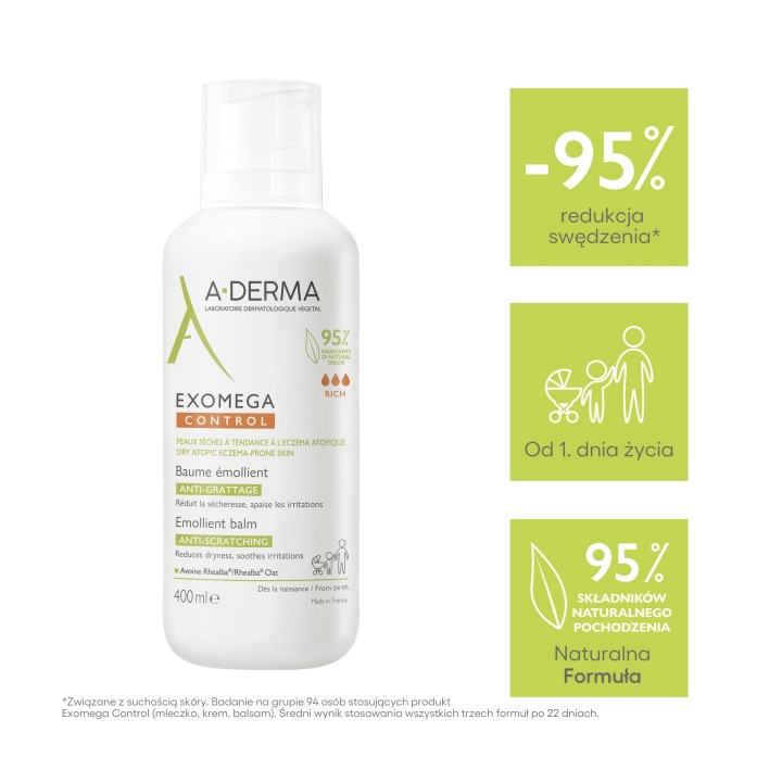 A-Derma Exomega Керування Бальзам 400 мл — фото 4