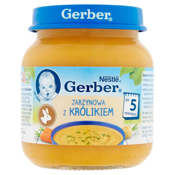 Супчик Gerber Овочева з кроликом по 5. місяця 125 г