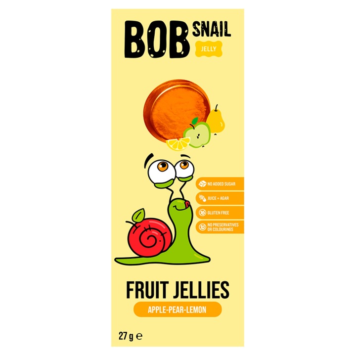 Bob Snail Желе яблуко груша лимон Jellies безглютенова 27 г — фото 3