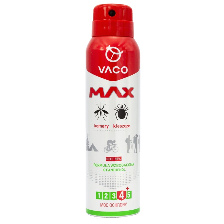 VACO спрей від комарів кліщі мошки MAX з пантенолом 30% DEET 100 мл — фото 3