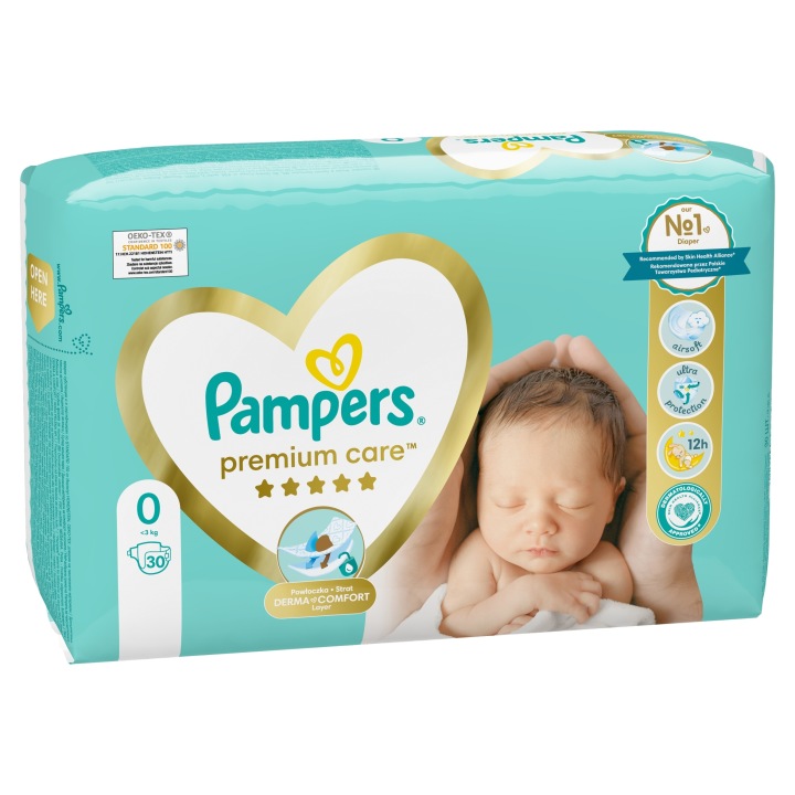 Pampers Premium Care розмір 0, 30 шт., <3 кг Підгузки Підгузки — фото 7