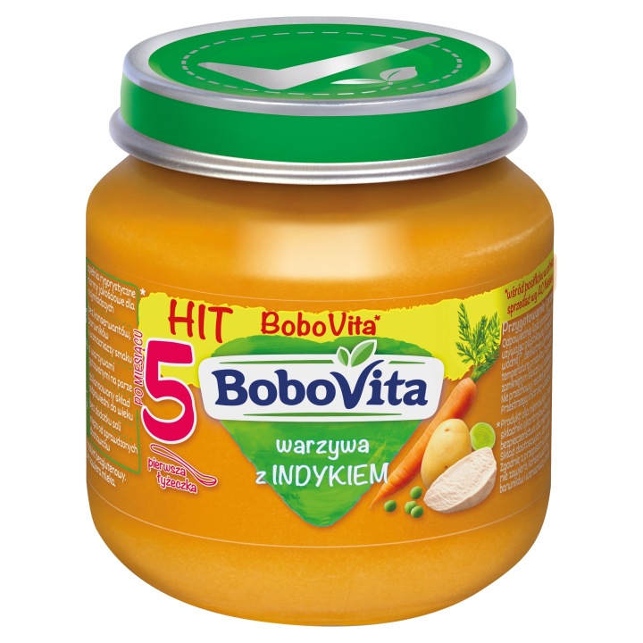 BoboVita обід овочі з індичкою по 5 місяця життя 125 г баночка — фото 2