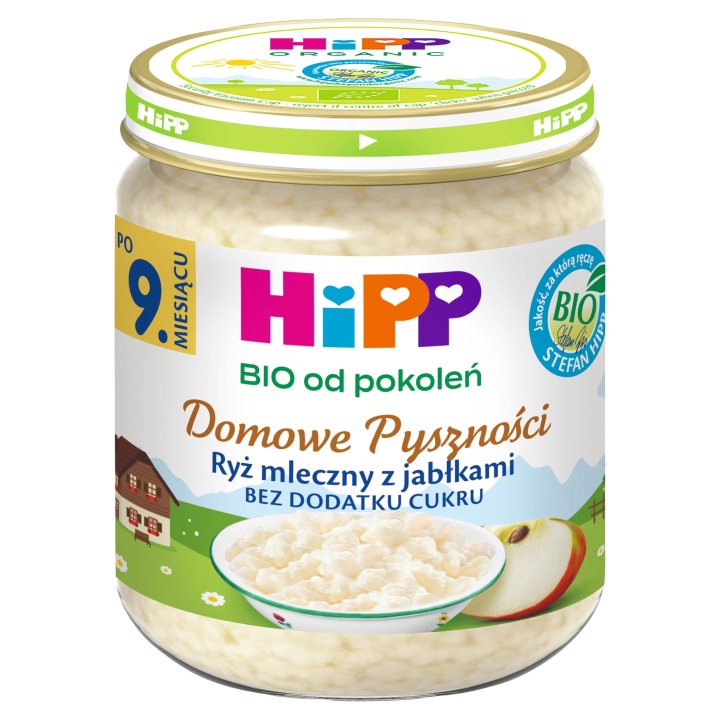HiPP Рис молочний з яблуками Біо 190 г по 9 місяця