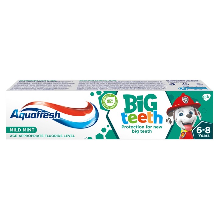 AQUAFRESH BIG TEETH зубна паста для дітей 6-8 років 75 мл — фото 3
