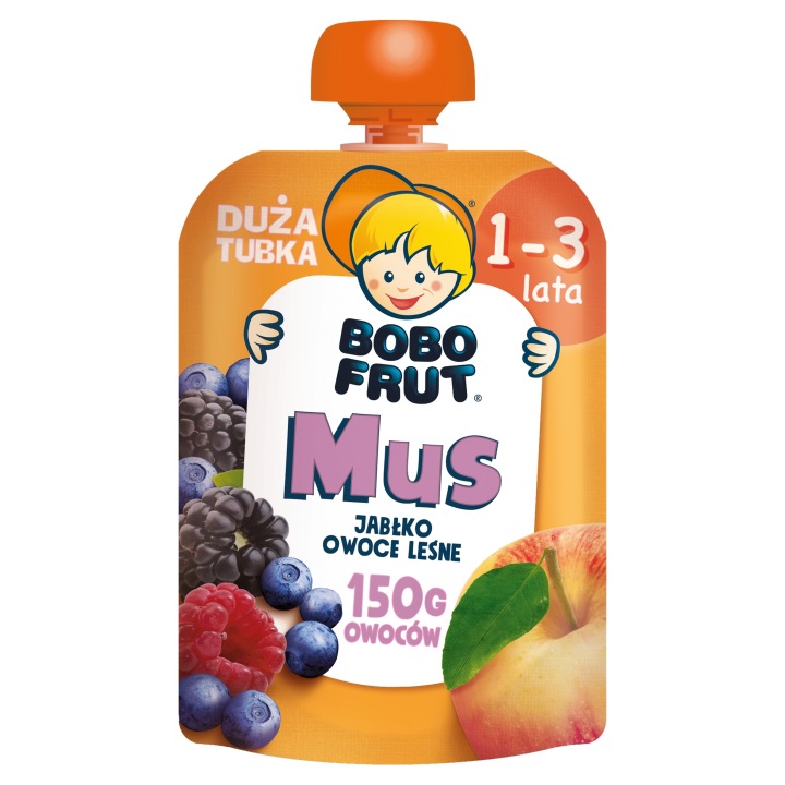 Пюре Bobo Frut Десертик яблуко лісові ягоди для дітей 150 г