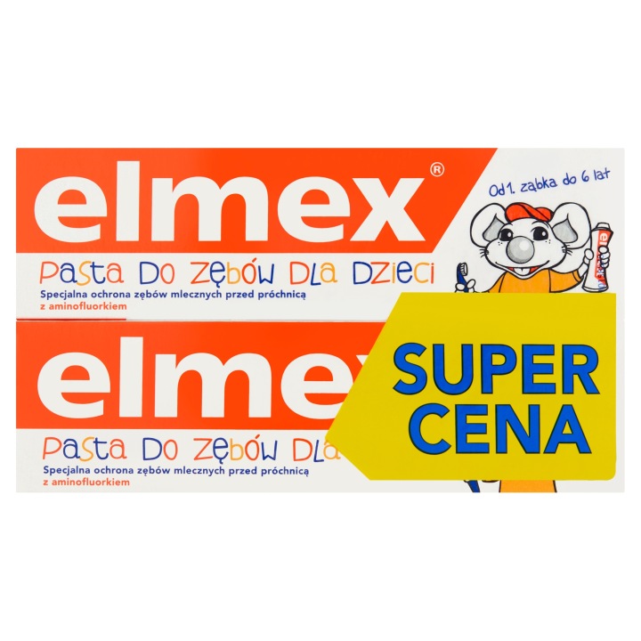 ELMEX паста для миття зубів молочних для дітей 0-6 2 x 50 мл