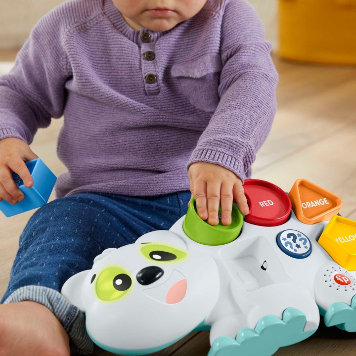 Інтерактивний Ведмедик Fisher-Price з вікторина і сортуванням форм HJR76 — фото 3