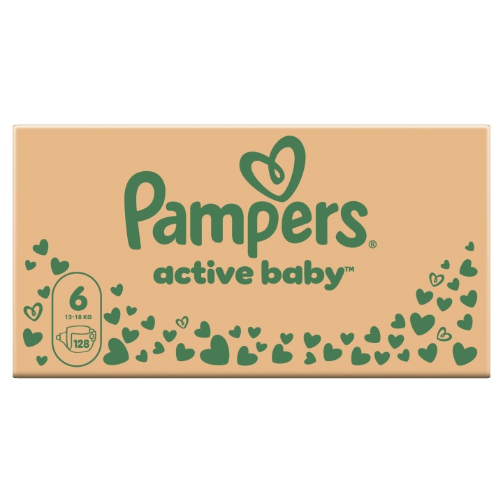 Pampers Active Baby розмір 6 128 підгузки 13 кг-18 кг запас місячний — фото 12