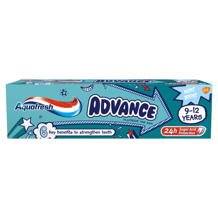 Aquafresh Зубна паста Advance для дітей 9-12 років 75 мл М'ятна — фото 5