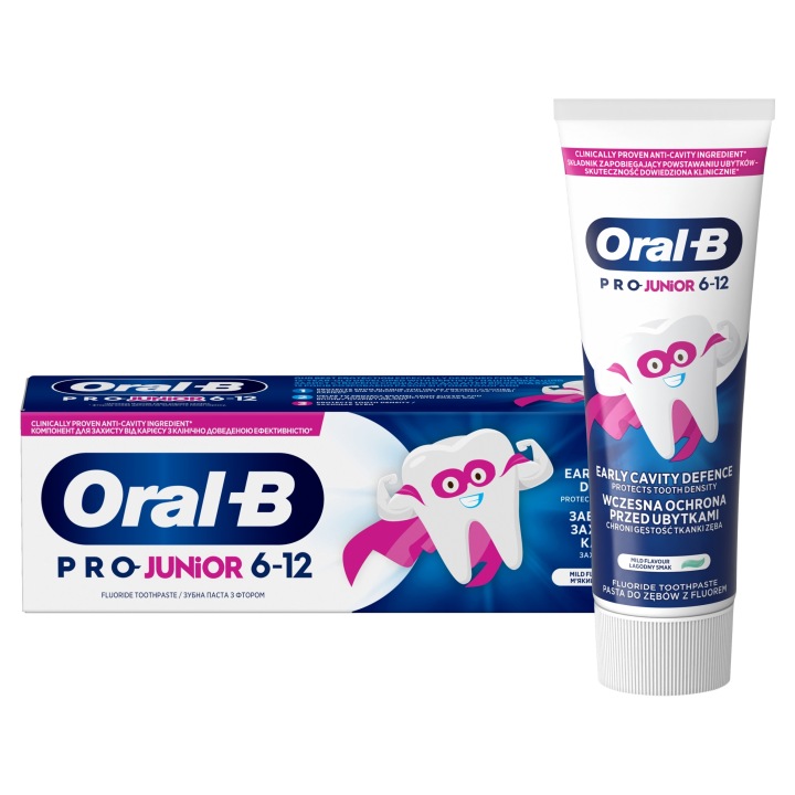 Зубна паста для дітей Oral-B Pro Junior 6-12 років лагідний смак 75 мл