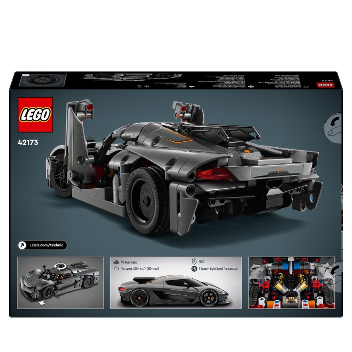 Конструктор LEGO Technic 42173 Koenigsegg Jesko Absolut сірий 801 елементів +10 — фото 7