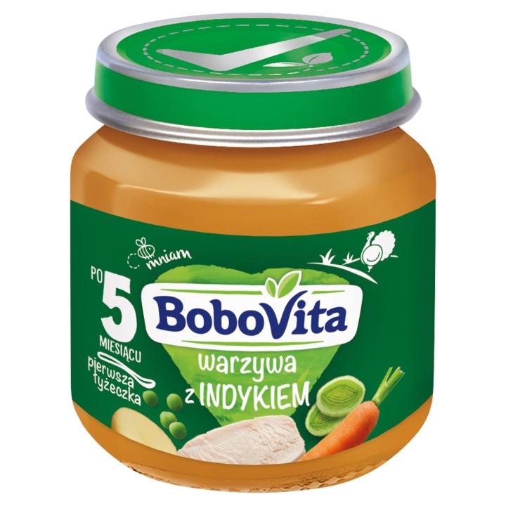 BoboVita обід овочі з індичкою по 5 місяця життя 125 г баночка — фото 5