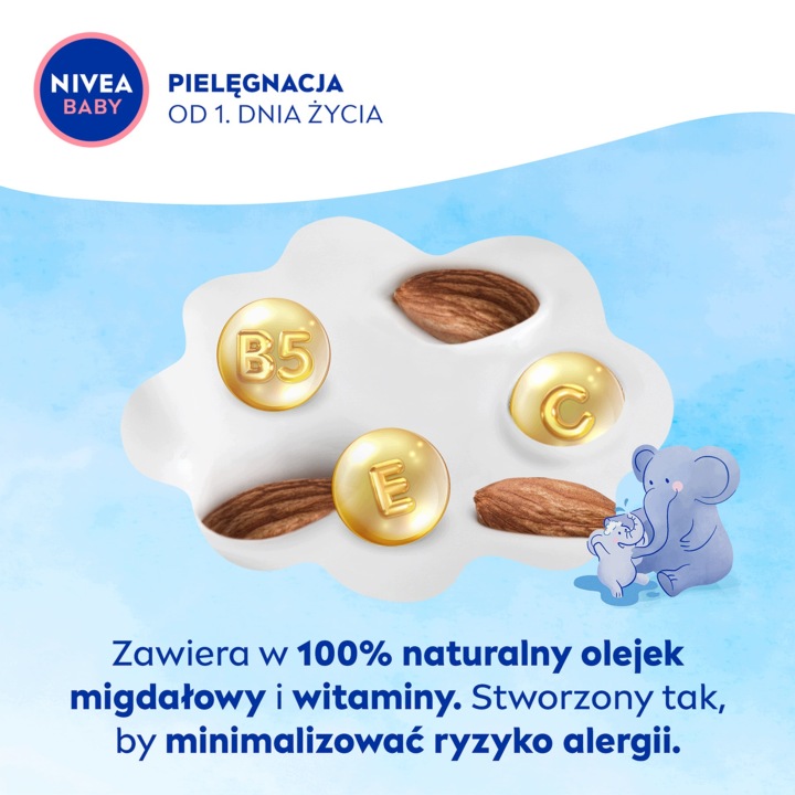 NIVEA Baby рідина для миття для дітей лагідна купання, олійка мигдальний 450 мл — фото 5