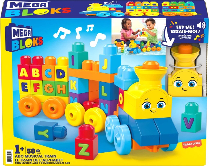 MEGA BLOKS музичний потяг зі звуком конструктор з літерами для малюка — фото 8