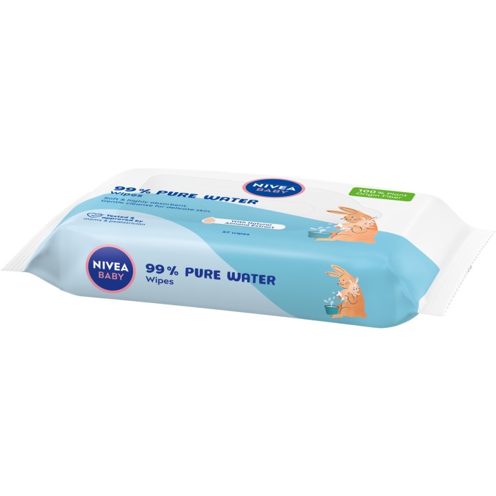 Nivea Baby 99% Pure Water Серветки Вологі Біорозкладні 57 шт. — фото 4