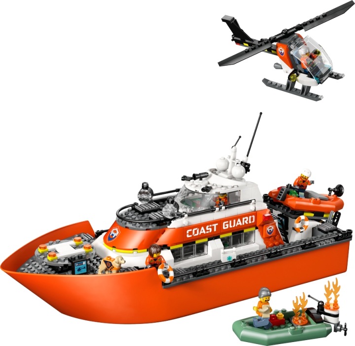 LEGO City Човен рятувальний і гелікоптер охорони берегової 60504 — фото 2