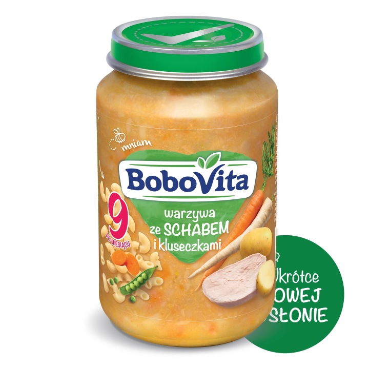 Обід для дітей 9 міс.+ Bobovita овочі з корейкою і галушками 190 г — фото 12
