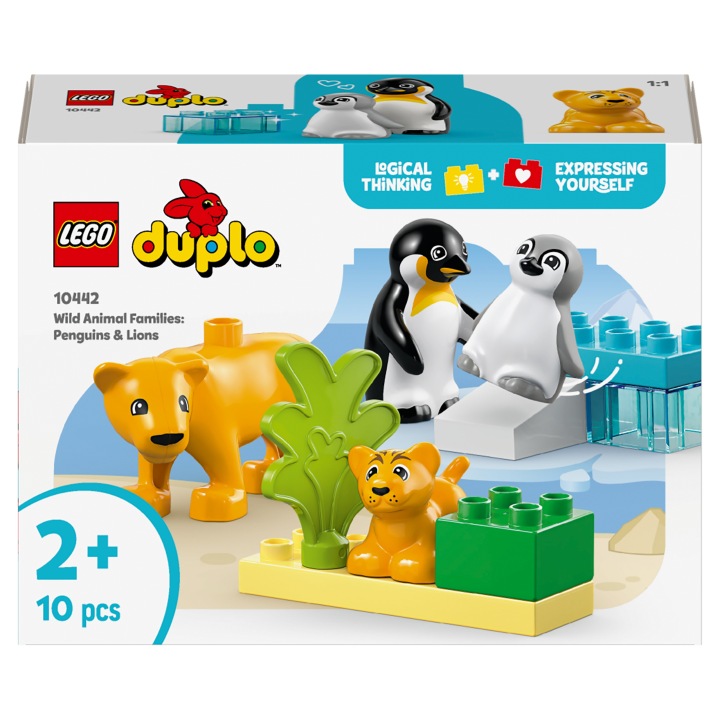 LEGO DUPLO 10442 Сім'ї диких тварин: пінгвіни і леви Конструктор 10 ел. — фото 9