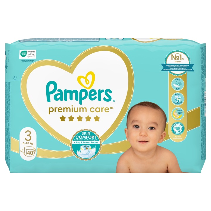 Підгузки Pampers Premium Care розмір 3 40 шт. Delicate Comfort — фото 6