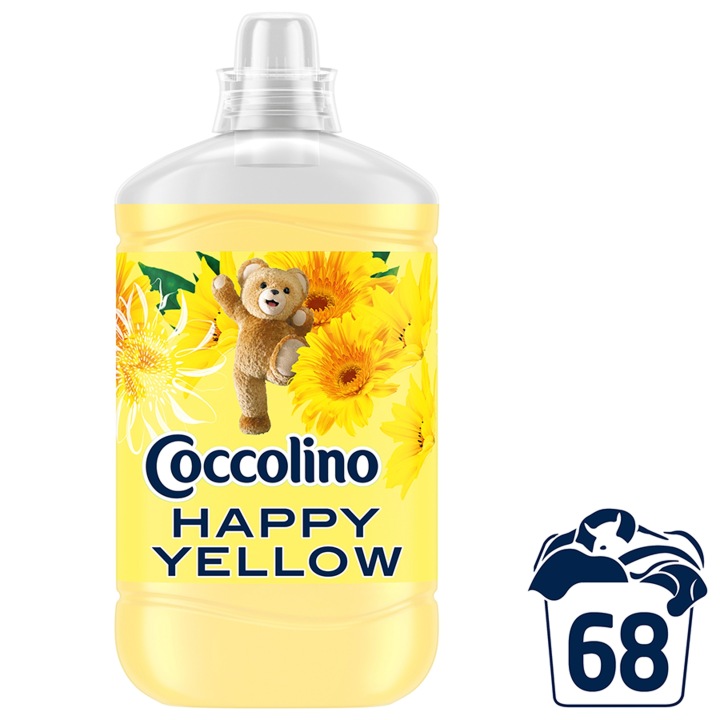 COCCOLINO FRESH&SOFT рідина для полоскання тканин HAPPY жовтий 3 x 1,7 л=204 прань — фото 2