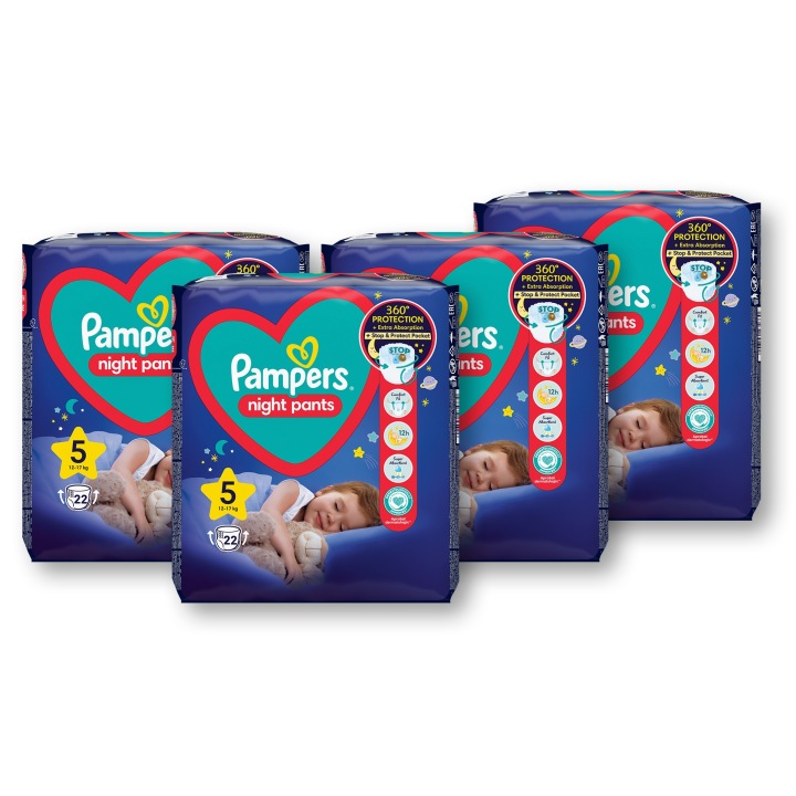 Трусики-підгузки Pampers Night Штани Розмір 5 (12-17 кг) 88 шт. — фото 7
