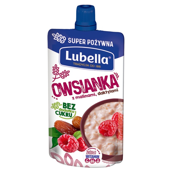 Lubella Вівсянка з малиною фініками 100 г — фото 2
