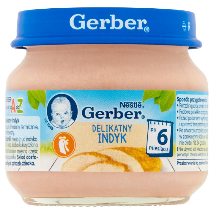 Обід Gerber Ніжний індик для немовлят по 6. місяця 80 г — фото 3