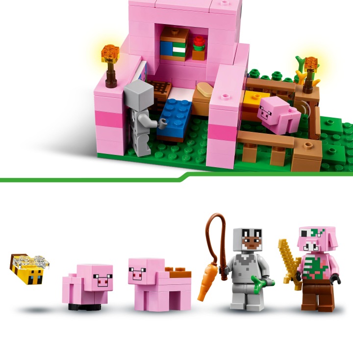LEGO Minecraft Дім поросятка 21268 Набір Деталей Фігурки — фото 5