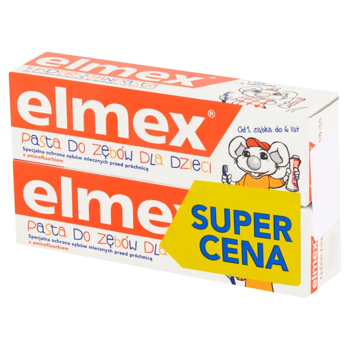 ELMEX паста для миття зубів молочних для дітей 0-6 2 x 50 мл — фото 2