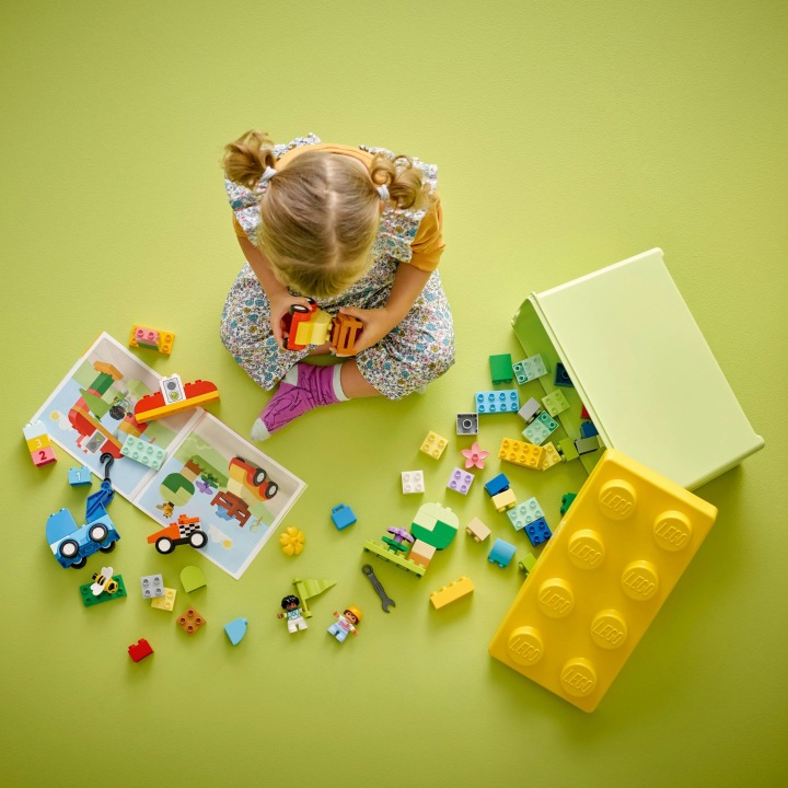 LEGO DUPLO коробка з кубиками автомобіль 85 елементів 18 м + набір стартовий — фото 9