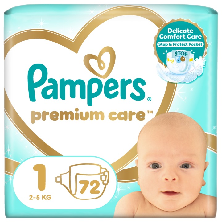 Підгузки Pampers Premium Care розмір 1 2-5 кг 72 підгузки — фото 5