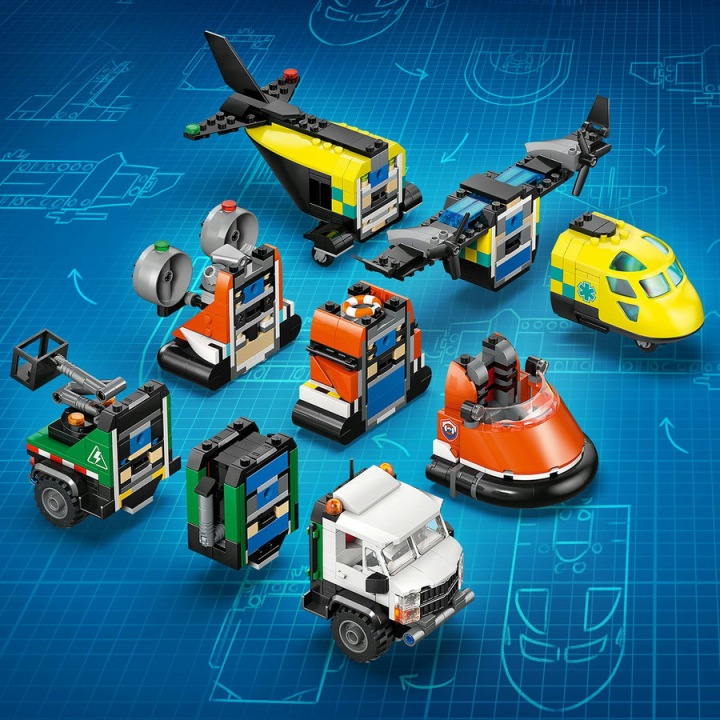 LEGO City 60505 Набір з літаком, вантажівкою сервісною і судном на повітряній подушці — фото 8