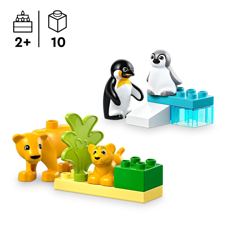 LEGO DUPLO 10442 Сім'ї диких тварин: пінгвіни і леви Конструктор 10 ел. — фото 3