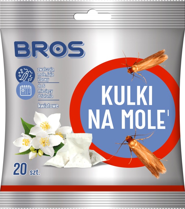 BROS Кульки на кріт одежні, для одягу 20 шт. квіткові