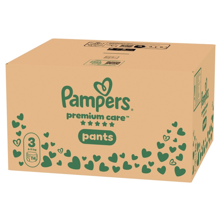 Pampers Premium Care Щомісячні box Трусики-підгузки Розмір 3, 114 шт., 6-11 кг — фото 2