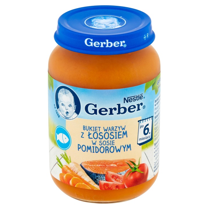 Обід Gerber Букет овочів з лососем у соусі томатним для дітей 190 г — фото 3
