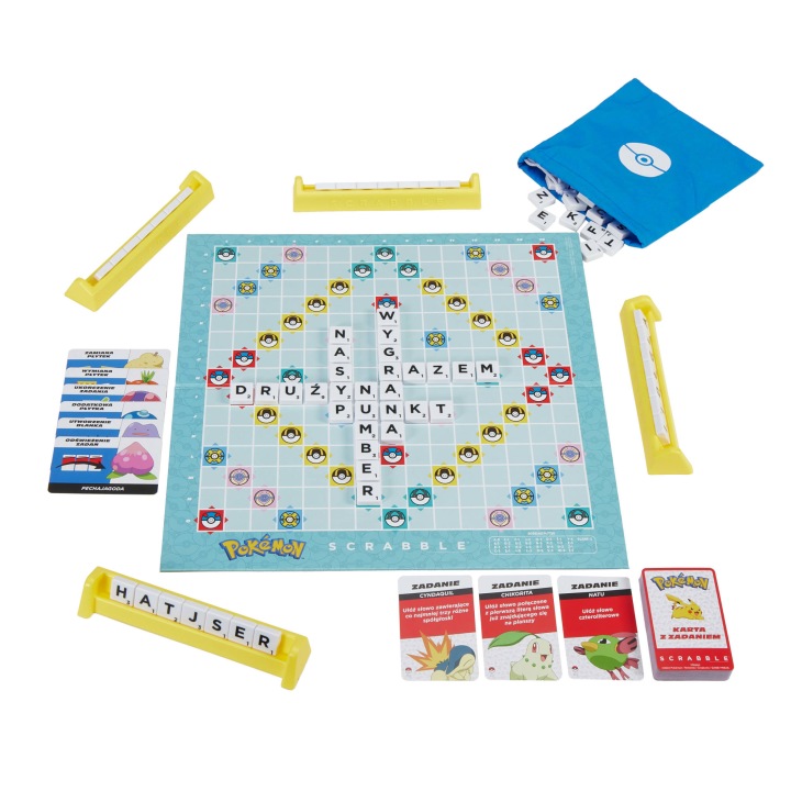 Настільна гра сімейна розважальна розвивальна SCRABBLE 2 в 1 POKÉMON MATTEL — фото 2